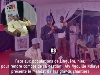 Face aux populations de Linguère, hier, pour rendre compte de sa gestion : Aly Ngouille Ndiaye présente le mandat de ses grands chantiers 