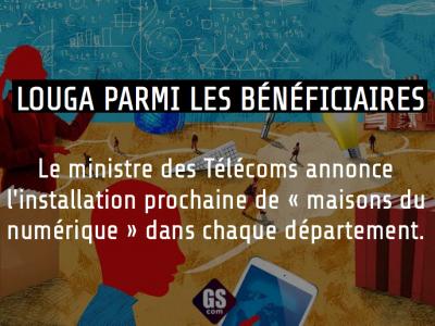 Le ministre des Télécoms annonce l'installation prochaine de « maisons du numérique » dans chaque département.