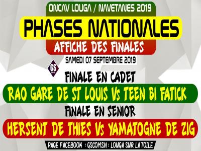 Phases nationales: Hersent et Yamatogne en finale à Louga ce Samedi 07 Septembre 2019