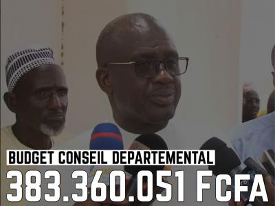 Le Conseil Départemental de Louga a adopté son projet de budget pour la gestion 2019 -2020 à la somme de 383.360.051 Fcfa