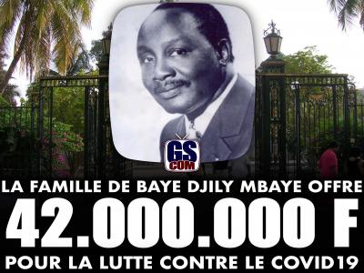 COVID19 : La famille de Baye Djily Mbaye fait un don de 42.000.000 frs pour lutter contre le COVID19 . 