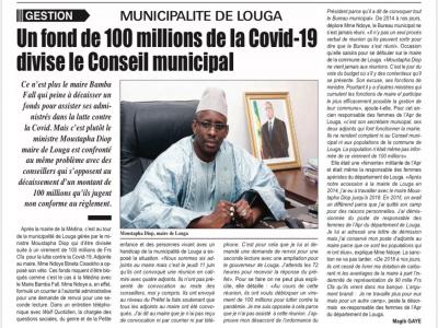 Madame Ndoye bloque Moustapha Diop et le fond de 100 millions de la Covid-19 du conseil municipal de Louga .