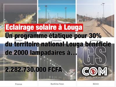 Eclairage solaire à Louga : Un programme étatique pour 30% du  territoire national