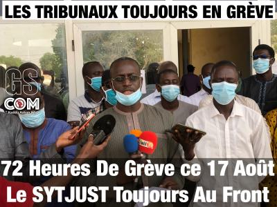 72 Heures De Grève : Le SYTJUST Toujours Au Front