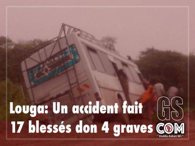 Un accident fait 17 blessés don 4 graves à Louga 