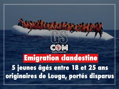 Emigration clandestine : 5 jeunes âgés entre 18 et 25 ans originaires de Louga, portés disparus..